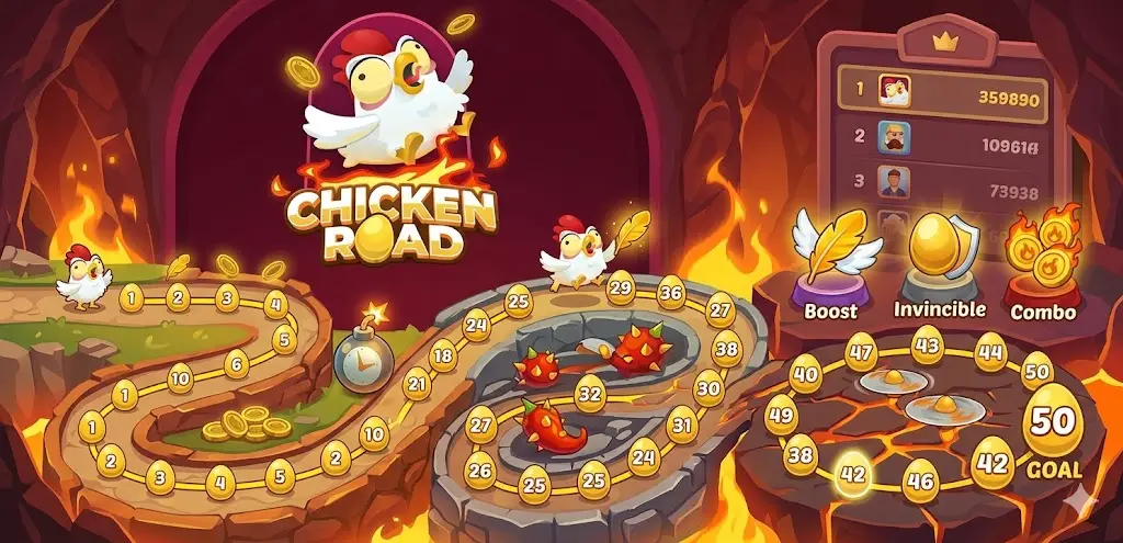 Chicken Road játék felülete